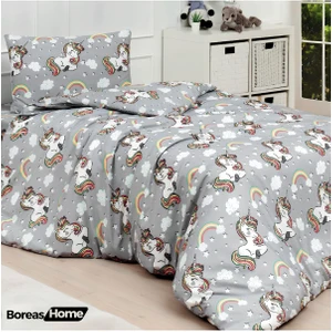 Boreas Home Unicorn Pamuklu Ranforce Tek Kişilik Nevresim Takımı