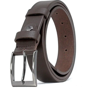 3 cm  Manda Derisi Klasik Kemer Kahverengi