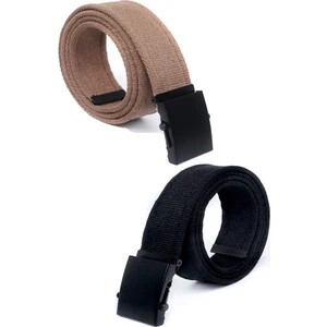 2 Adet Siyah Tokalı Kolon Kemeri- Mom Jean-  Kanvas Pantolon- Kargo Şort Kemeri - Unisex