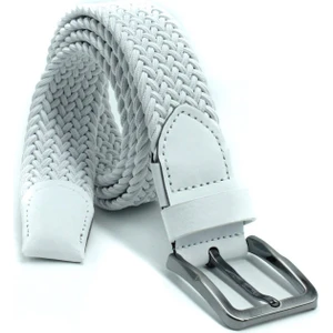 Örgü Lastik Kemer 3,5cm - Şort Kemeri - Kot Kemeri - Kanvas Pantolon Kemeri - Beyaz