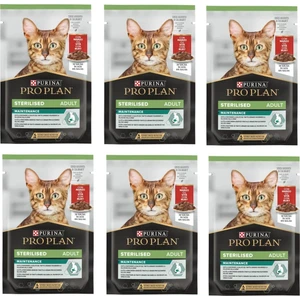 Pro Plan Pouch Sterilised Biftekli Kısır Kedi Yaş Mama 85 Gr. x 6 Adet