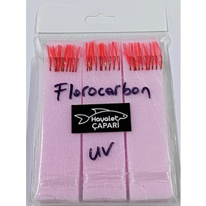 Florocarbon Arnavut Çaparisi 12 No 3lü Paket 0.12/0.24 Uv Kırmızı