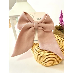 Açık Pudra Kadin Renkli Otomatik Fiyonk Toka El Yapımı