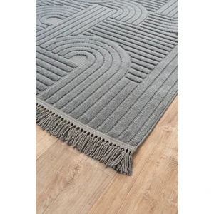 Liya Iskandinav Bukle Halı Dokuma Halı Antrasit Halı Salon Halısı