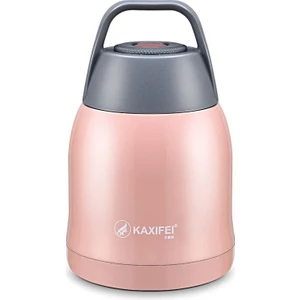 Pembe 304 Çelik 600 ml Vakum Yemek Mama Saklama Termosu Sefertası CIN722PM