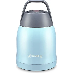 Mavi 304 Çelik 600 ml Vakum Yemek Mama Saklama Termosu Sefertası CIN722MV