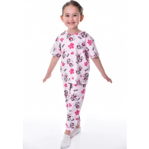 Bunny Hopp %100 Pamuk Interlok Kumaş Sevimli Paw Patrol Baskılı Kısa Kollu Yazlık Kız Çocuk Pijama Takımı