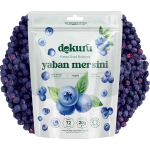Yaban Mersini Kuru Meyve Cipsi - Dondurularak Kurutulmuş Freeze Dried Çıtır Yaban Mersini