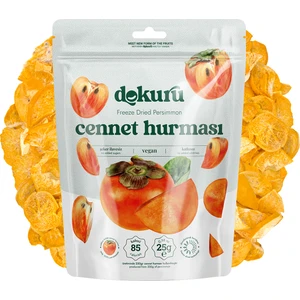 Cennet Hurması Kuru Meyve Cipsi - Dondurularak Kurutulmuş Freeze Dried Çıtır Trabzon Hurması