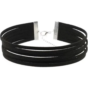 Siyah Renk Kadın Süet Choker