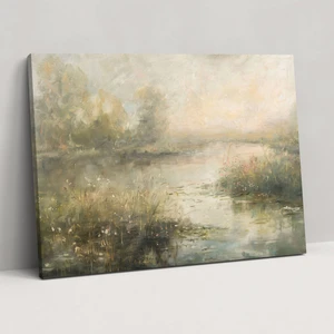 Painted Anarchy Claude Monet Yumuşak Manzara Gölet Duvar Dekorasyonu - Claude Monet, Duvar Dekorasyonu, Ev Dekorasyonu, Kanvas Tablo, 50X30