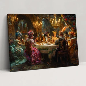 Painted Anarchy Rokoko Maskeli Balo Duvar Tablosu - Rokoko, Duvar Sanatı, Duvar Dekorasyonu, Kanvas, 50X30