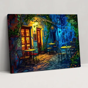 Painted Anarchy Vincent Van Gogh Cafe Teras Duvar Dekorasyonu - Vincent Van Gogh, Ev Dekorasyonu, Kanvas Tablo, Kanvas Tablo, 50X30