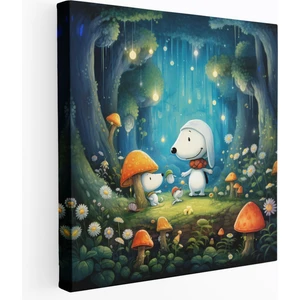 Painted Anarchy Snoopy Kaprisli Kanvas Tablo - Snoopy, Snoopy Duvar Dekorasyonu, Ev Dekorasyonu, Snoopy Duvar Sanatı, 30X30