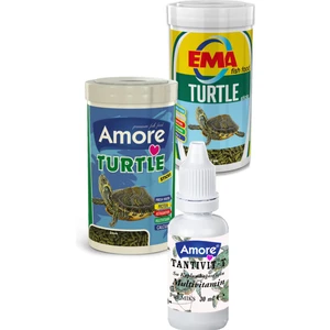 Turtle Green Sticks Kaplumbağa Yemi ve Multivitamin Seti 2X250 ml + 30 cc Ema