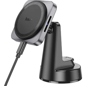 HW16 Vantuzlu 15W Kablosuz Şarjlı Magsafe Manyetik Tutucu - Siyah