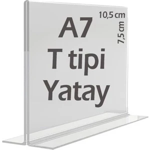 Best Reklam A7 T Tipi Yatay Şeffaf Föylük Menü Broşür Etiket Fotoğraflık Albüm Stand Sehpa