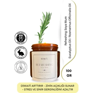 Remo's Natural  Refreshing Soya Mum Biberiye&okaliptus