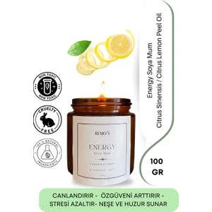 Remo's Natural  Energy Aromaterapi Soya Mum Portakal
