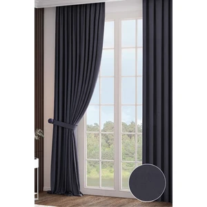 Rech Home Taç Antrasit Fon Perde Pilesiz - Narden Soft Fon Perde V11