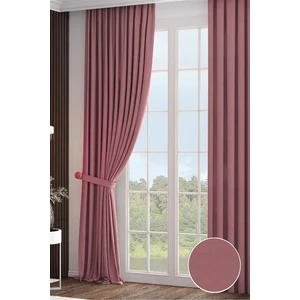 Rech Home Taç Gül Kurusu Fon Perde Pilesiz - Narden Soft Fon Perde V16