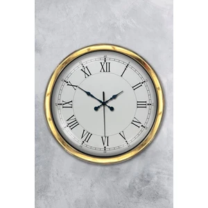 Falez Decor 40 cm Metal Romen Rakamlı Klasik Modern Dekoratif Lüks Duvar Saati