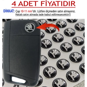 GCP German Car Parts Skoda Kumanda Arma Logo - Skoda Anahtar Logo Arma Sticker