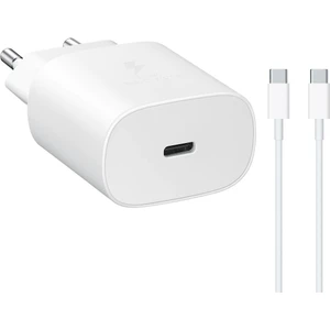 Easy Tekno Samsung Galaxy A16 ile Uyumlu 25W EP-TA800N Şarj Aleti - 3A 1M Type-C To Type-C  Kablolu - BEYAZ