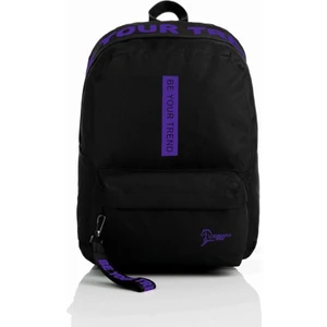 Louisiana Polo Laptop Bölmeli Okul Çantası Be Your Trend Siyah Mor 1140