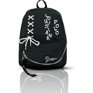 Louisiana Polo Laptop Bölmeli Okul Çantası Siyah Beyaz 1141