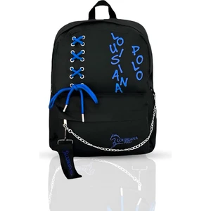 Louisiana Polo Laptop Bölmeli Okul Çantası Siyah Mavi 1141