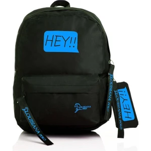 Louisiana Polo Laptop Bölmeli Okul Çantası Hey!!! Siyah Mavi 1525