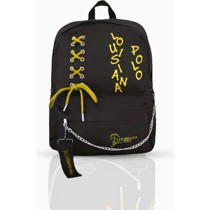 Louisiana Polo Laptop Bölmeli Okul Çantası Siyah Sarı 1141