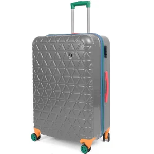 Orta Boy %100 Polikarbon Valiz 4x2 Teker Gri 1089