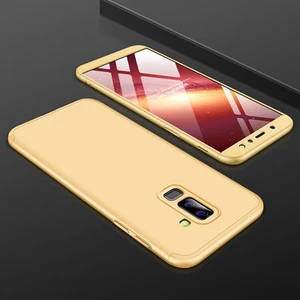 Techno Guru Samsung Galaxy A6 Plus 2018 3 Parçalı Tam Koruma Şık Astrea Premium Sert Kılıf