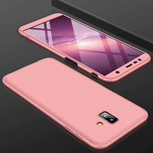 Techno Guru Samsung Galaxy J6 Plus 3 Parçalı Tam Koruma Şık Astrea Premium Sert Kılıf