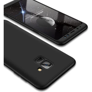 Techno Guru Samsung Galaxy A8 Plus 2018 3 Parçalı Tam Koruma Şık Astrea Premium Sert Kılıf
