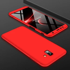 Techno Guru Samsung Galaxy J6 Plus 3 Parçalı Tam Koruma Şık Astrea Premium Sert Kılıf