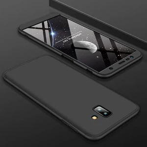 Techno Guru Samsung Galaxy J6 Plus 3 Parçalı Tam Koruma Şık Astrea Premium Sert Kılıf