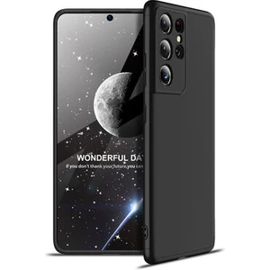 Techno Guru Samsung Galaxy S21 Ultra 3 Parçalı Tam Koruma Şık Astrea Premium Sert Kılıf