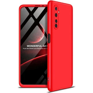 Realme 6 Kılıf 3 Parçalı Şık Patch Sert Silikon Kapak