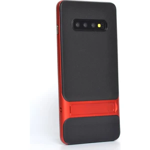 Techno Guru Samsung Galaxy S10 Şık Tasarımlı Standlı Verus Silikon Kılıf Verus