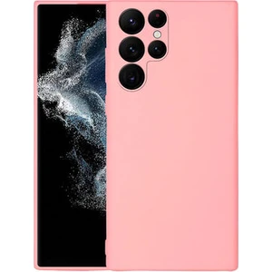 Techno Guru Samsung Galaxy S22 Ultra Içi Kadife Dolgulu Şık Candy Lansman Silikon Kılıf