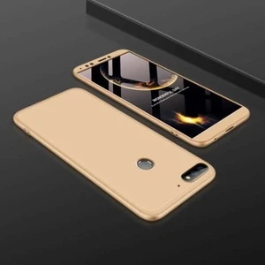 Techno Guru Huawei Y7 2018 3 Parçalı Tam Koruma Şık Astrea Premium Sert Kılıf