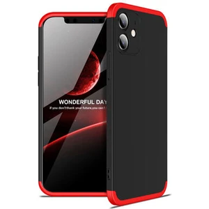 Techno Guru iPhone 12 Mini 3 Parçalı Tam Koruma Şık Astrea Premium Sert Kılıf
