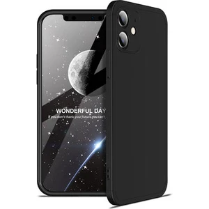 Techno Guru iPhone 12 3 Parçalı Tam Koruma Şık Astrea Premium Sert Kılıf