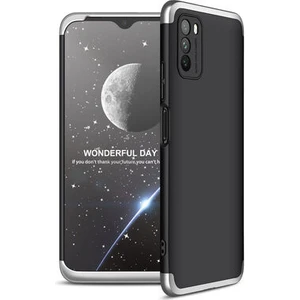 Poco M3 Kılıf 3 Parçalı Şık Patch Sert Silikon Kapak