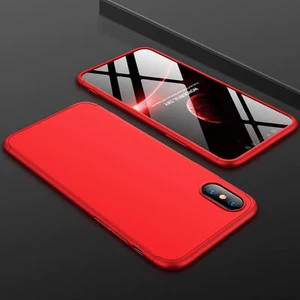 Techno Guru iPhone Xs Max 3 Parçalı Tam Koruma Şık Astrea Premium Sert Kılıf