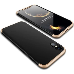 Techno Guru iPhone Xs 3 Parçalı Tam Koruma Şık Astrea Premium Sert Kılıf
