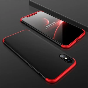Techno Guru iPhone Xs 3 Parçalı Tam Koruma Şık Astrea Premium Sert Kılıf
